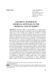 Apparent joinder of criminal offenses in the Criminal law of Serbia