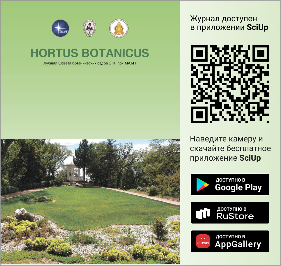 Журнал Hortus Botanicus доступен в Мобильном приложении SciUp