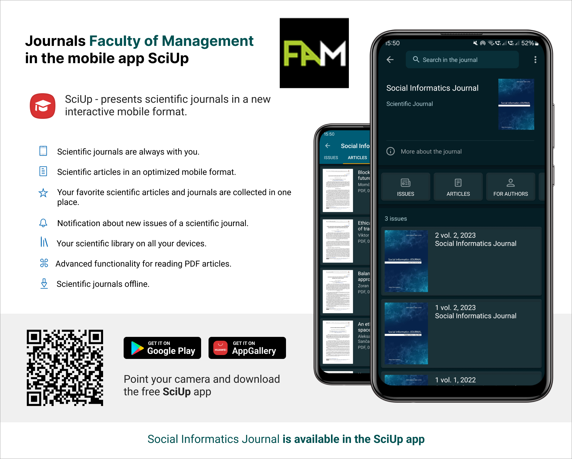 Журнал в мобильном приложении SciUp: Social Informatics Journal