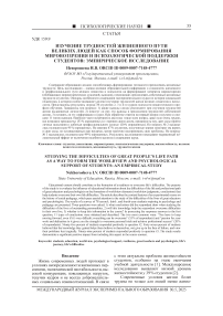 Изучение трудностей жизненного пути великих людей как способ формирования мировоззрения и психологической поддержки студентов: эмпирическое исследование