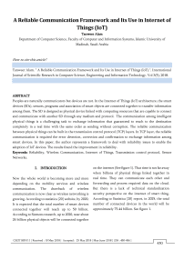 A Reliable Communication Framework and Its Use in Internet of Things (IoT)