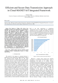 Efficient and Secure Data Transmission Approach in Cloud-MANET-IoT Integrated Framework