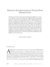PAKISTAN AND AFGHANISTAN TUSSLE OVER  DURAND LINE