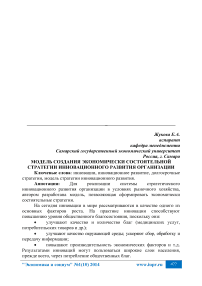 Модель создания экономически состоятельной стратегии инновационного развития организации