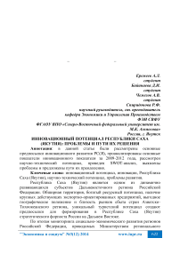 Инновационный потенциал Республики Саха (Якутия): проблемы и пути их решения