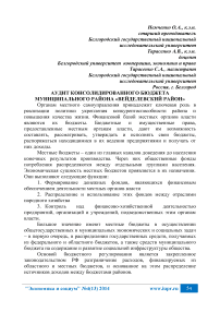 Аудит консолидированного бюджета муниципального района «Вейделевский район»