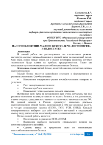 Налогообложение малого бизнеса в РФ: достоинства и недостатки