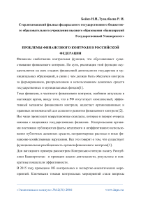 Проблемы финансового контроля в Российской Федерации