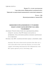 Выявление и предложения по устранению недостатков работы интернет-магазина “Wildberries”