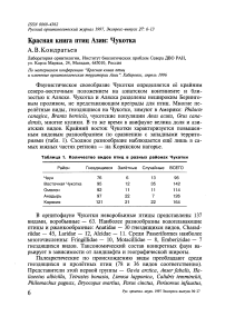 Красная книга птиц Азии: Чукотка