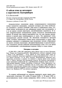 О гибели птиц на автодороге в окрестностях Екатеринбурга