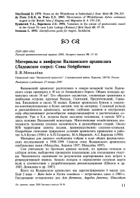 Материалы к авифауне Валаамского архипелага (Ладожское озеро): совы Strigiformes