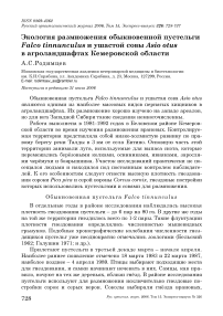 Экология размножения обыкновенной пустельги Falco tinnunculus и ушастой совы Asio otus в агроландшафтах Кемеровской области