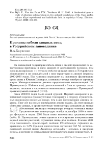 Причины гибели хищных птиц в Уссурийском заповеднике