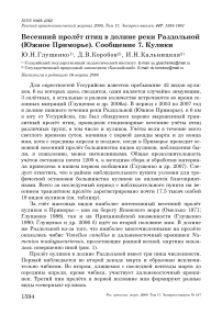 Весенний пролёт птиц в долине реки Раздольной (Южное Приморье). Сообщение 7. Кулики