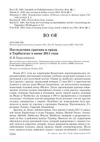 Последствия урагана и града в Тарбагатае в июне 2011 года