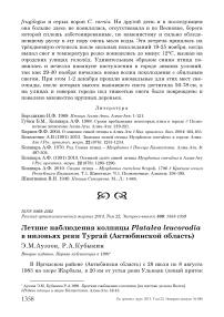 Летние наблюдения колпицы Platalea leucorodia в низовьях реки Тургай (Актюбинской область)