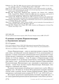 О птицах острова Кярпясенсаари в Ладожских шхерах