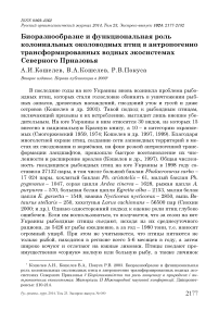 Биоразнообразие и функциональная роль колониальных околоводных птиц в антропогенно трансформированных водных экосистемах северного Приазовья