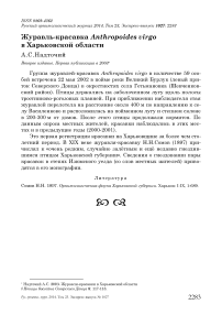 Журавль-красавка Anthropoides virgo в Харьковской области