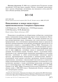 Инвазионные и новые виды птиц в орнитокомплексах северного Приазовья