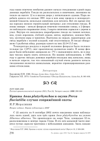 Кряквы Anas platyrhynchos и окуни Perca fluviatilis: случаи сопряжённой охоты