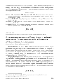 О гнездовании стрепета Tetrax tetrax и райской мухоловки Terpsiphone paradisi в Киргизии