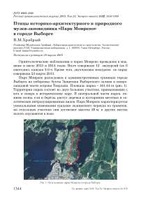 Птицы историко-архитектурного и природного музея-заповедника «Парк Монрепо» в городе Выборге