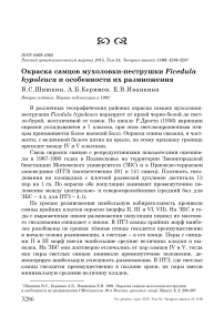 Окраска самцов мухоловки-пеструшки Ficedula hypoleuca и особенности их размножения