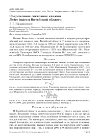 Современное состояние канюка Buteo buteo в Витебской области