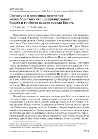 Структура и динамика населения водно-болотных птиц деградирующего болота и гребного канала города Бреста