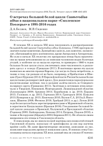 О встречах большой белой цапли Casmerodius albus в национальном парке «Смоленское Поозерье» в 1995-2016 годах