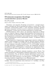 Об инвазии кедровки Nucifraga caryocatactes в дельту Волги