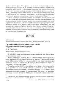 Орнитологические находки в лесах Наурзумского заповедника