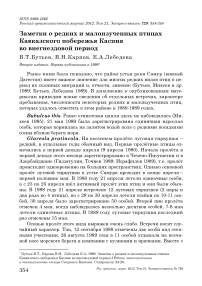 Заметки о редких и малоизученных птицах Кавказского побережья Каспия во внегнездовой период