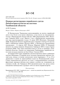 Первая регистрация сирийского дятла Dendrocopos syriacus на востоке Тамбовской области