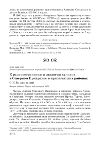 К распространению и экологии куликов в Северном Приаралье и прилегающих районах