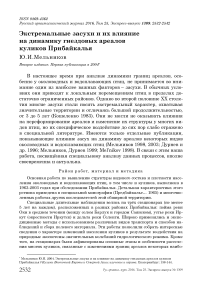 Экстремальные засухи и их влияние на динамику гнездовых ареалов куликов Прибайкалья