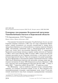 Успешное гнездование белохвостой пигалицы Vanellochettusia leucura в Херсонской области