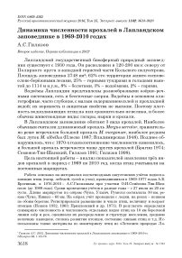 Динамика численности крохалей в Лапландском заповеднике в 1969-2010 годах