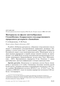 Материалы по фауне аистообразных ciconiiformes Атырауского государственного природного резервата «Акжайык»