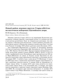 Новый район зимовки урагуса Uragus sibiricus на восточном побережье Каспийского моря