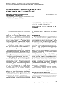 Анализ состояния периферического кровообращения и параметров ЭЭГ при операционной травме трав