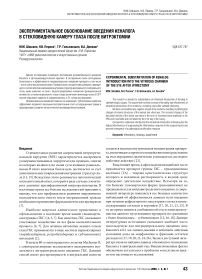 Экспериментальное обоснование введения кеналога в стекловидную камеру глаза после витрэктомии