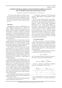 Количественная оценка потерь информации и характер построения очередей в пакетных сетях