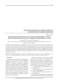 Иерархическая вероятностная модель мониторинга угрозы информационной безопасности информационной системы