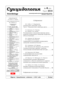 4 (21) т.6, 2015 - Суицидология