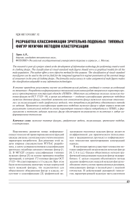 Разработка классификации зрительно-подобных типовых фигур мужчин методом кластеризации