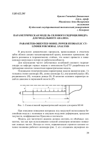 Параметрическая модель силового гидроцилиндра для модального анализа