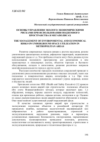 Основы управления эколого-экономическими рисками при использовании подземного пространства в мегаполисах